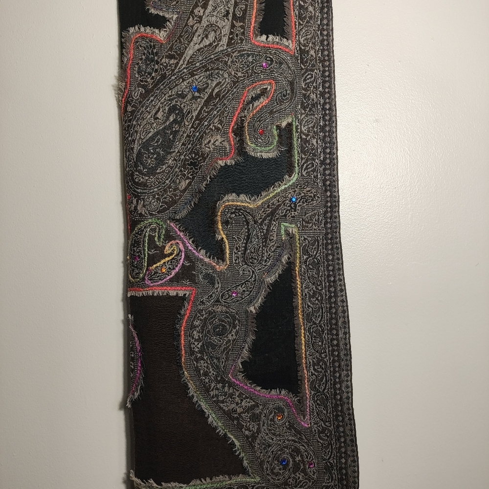 Unbranded 100% Pure Wool Multicolored Scarf View 5